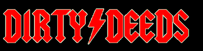 ACDC DIRTY DEEDS tribute band sticker
