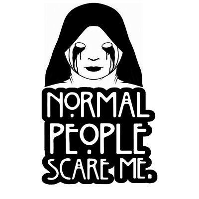 AMERICAN HORROR STORY B&W STICKER