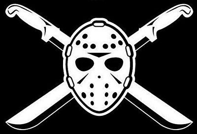 JASON CROSSBONES HALLOWEEN DIECUT DECAL