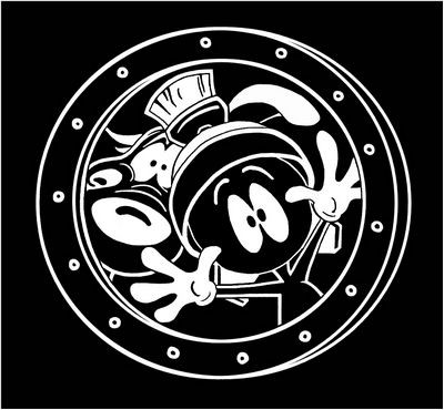 Marvin Martian Diecut Circular Decal