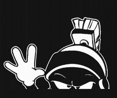 Marvin Martian Wave Decal Sticker