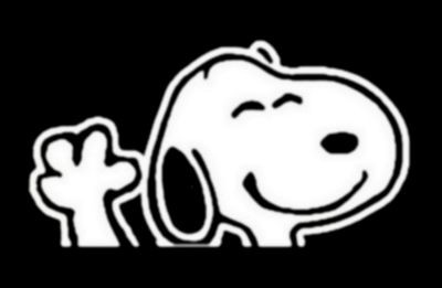 Snoopy Waving Decal Sticker