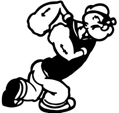 Diecut Popeye Sticker 2932