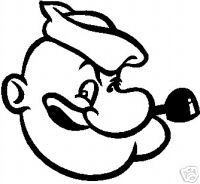 Popeye Head Decal 564