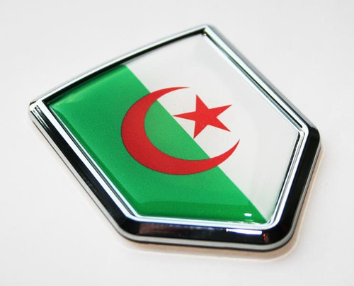 Algeria Algerian Flag Decal Car Chrome Emblem Sticker - ChromeAutoDecals