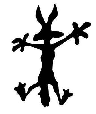 WILE COYOTE SPLAT AUTO ROAD RUNNER DECAL