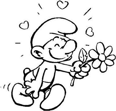 Happy Smurf Vinyl Diecut Decal