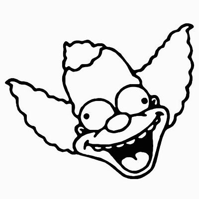 Krusty Head decal 177a