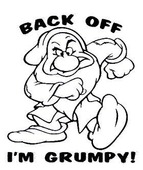 Grumpy Back Off Decal Sticker