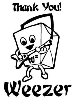 Weezer Takeout Band Vinyl Decal Stickers