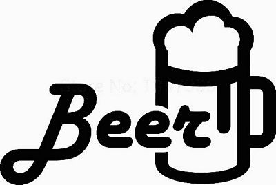 Beer Mug car window Sticker Vinyl Decal funny