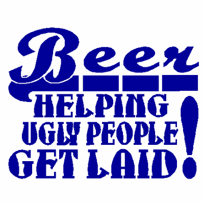 Beer Ugly People decal 731