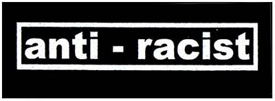 anti racist rectangle diecut decal