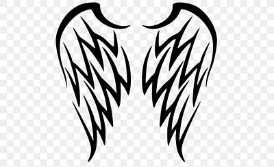 ANGLE WINGS DIE CUT DECAL 77