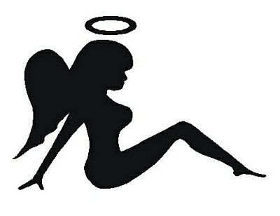 Mud Flap Girl Angel Decal