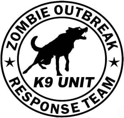 zombie outbreak k9 unit diecut car decal