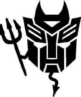 Autobot devil transformers decal