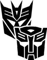 Transformers Good and Bad Diecut Decal