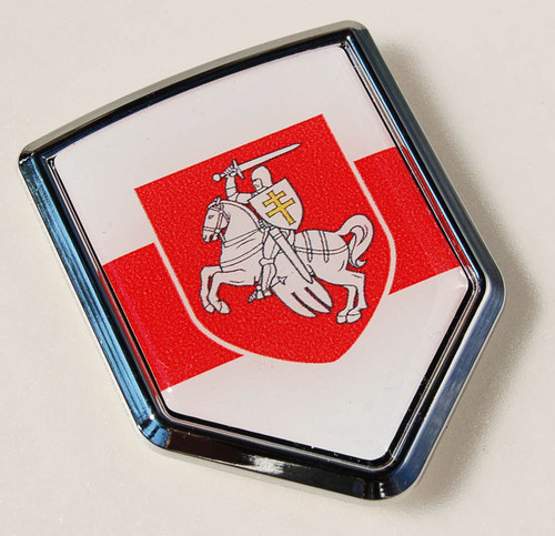 Belarus Belorussia Flag Car Chrome Emblem Decal Sticker