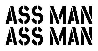 Ass Man Funny Sticker PAIR