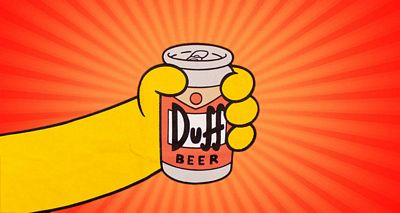 DUFF BEER ORANGE DECAL