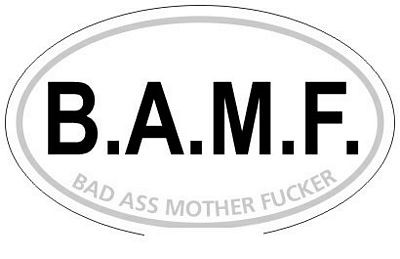 BAMF Oval Sticker