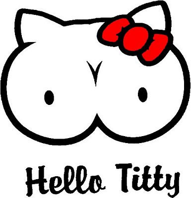 Hello Titty Color Sticker