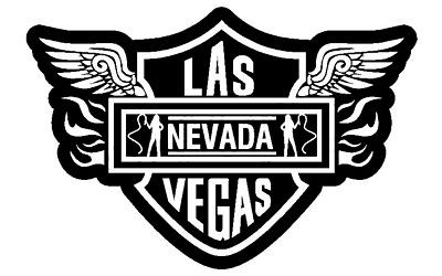 Las Vegas Bikerz Crest Black and White Sticker