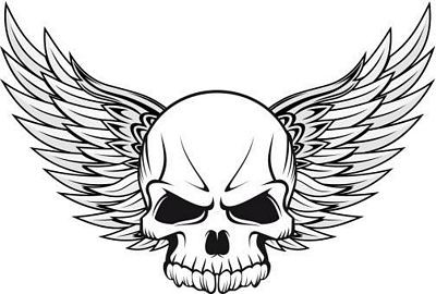 Skull Tattoos with wings 72