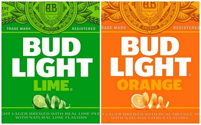 Bud light lime and orange sticker