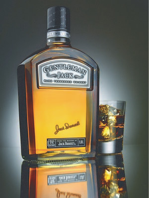 Gentleman Jack Bottle and Glass Sticker