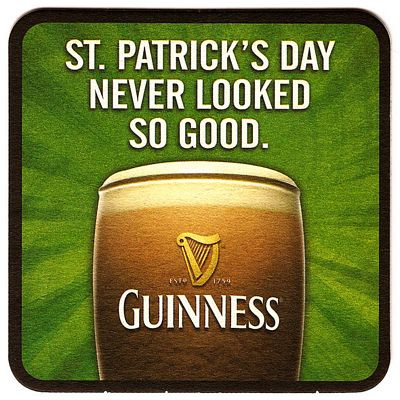 Guinness St Patricks Day Coaster Decal