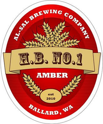 HB No1 Beer Label Sticker