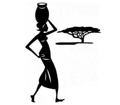 African Faces Africa Decal 02