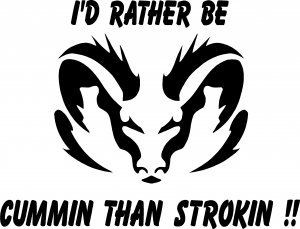 cummin that strokin decal