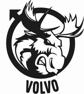 volvo moose diecut decal RIGHT