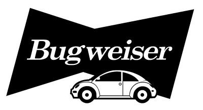 VW Bugweiser Vinyl Car Decal