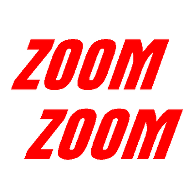 Zoom Zoom car decal 420c