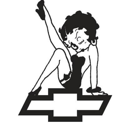 Chevy Bowtie with Betty Boop Decal