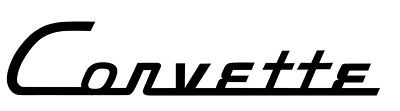 chevy corvette logocript 53 die cut decal