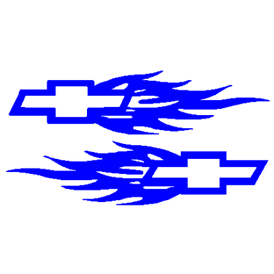 Chevy Flames decal PAIR 585