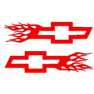 Chevy Flames decal PAIR 585a