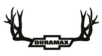 Chevy Logo Duramax with Antlers Decal