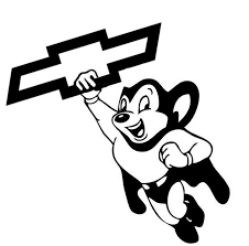 chevy mighty mouse die cut decal