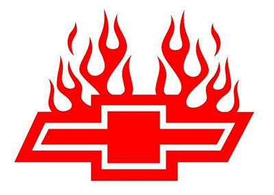 Chevy with Flames 55