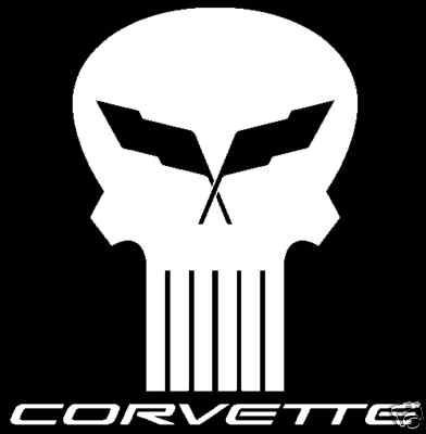 Corvette Punisher Diecut Vinyl Decal