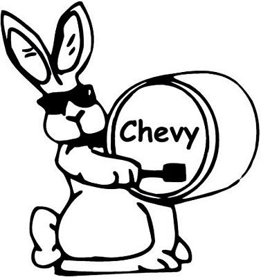 Enegizer Bunny Sticker Chevy