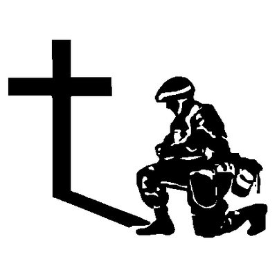 Army Guy Praying decal 911