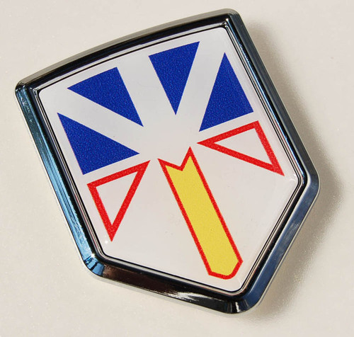Canada Newfoundland Flag Car Chrome Emblem Decal