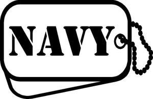 NAVY Dog Tag  Sticker
